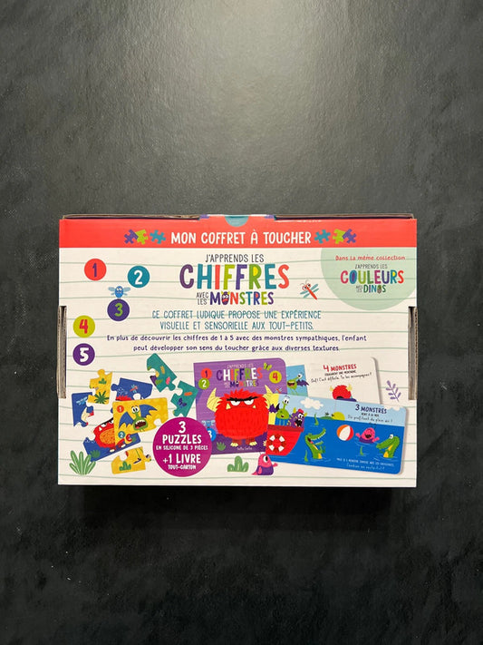 Coffret à toucher - j’apprends les chiffres avec les monstres