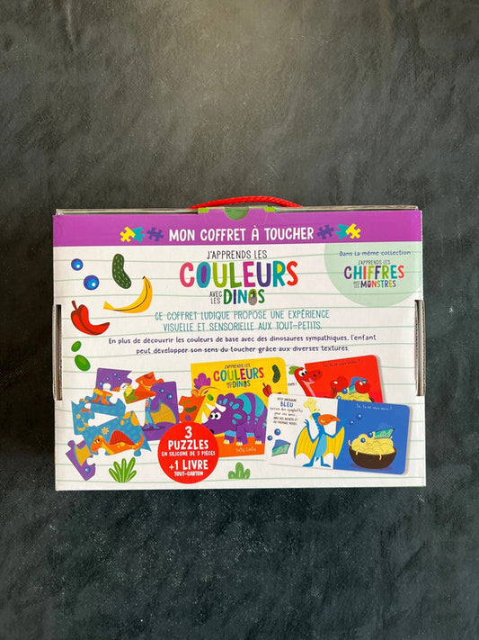Coffret à toucher - J'apprends les couleurs avec les dinos (2-4 ans)