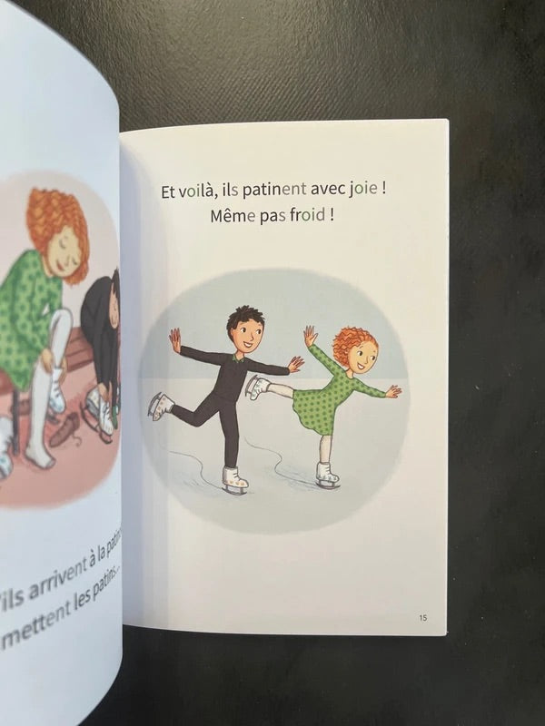 Premières lectures montessori - Nil et Mia à la patinoire