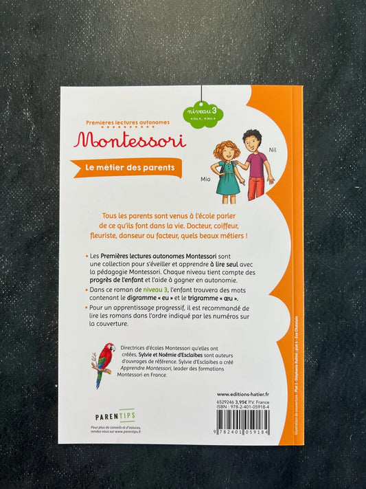 Premières lectures autonomes montessori - le métier des parents