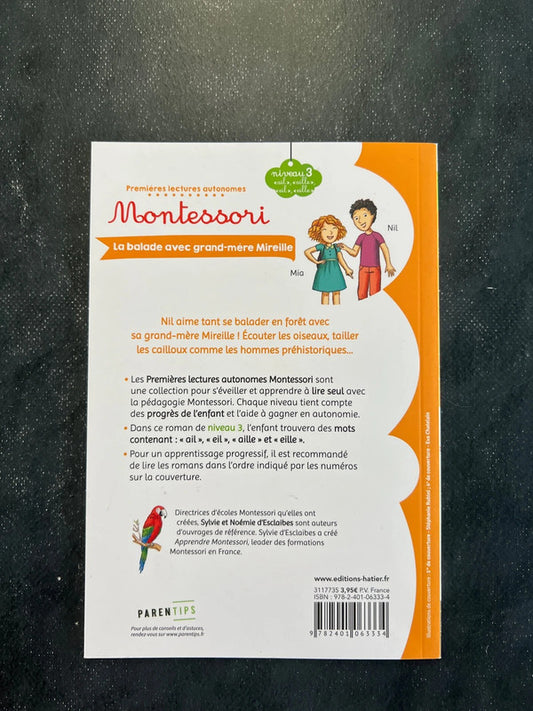 Premières lectures autonomes montessori - la balade avec grand-mère Mireille