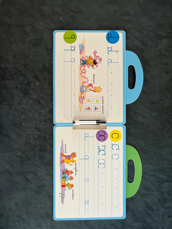 Livre ardoise - lettres minuscules et chiffres