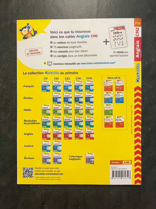 Cahier d'anglais - CM2