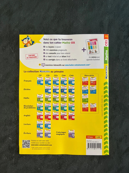 Livre scolaire - Maths CE1 : exercices et apprentissages