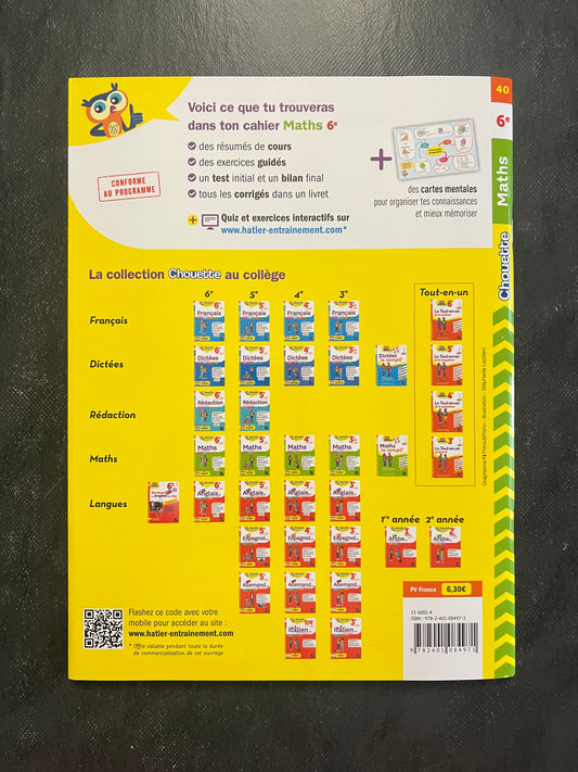 Cahier de maths - 6e