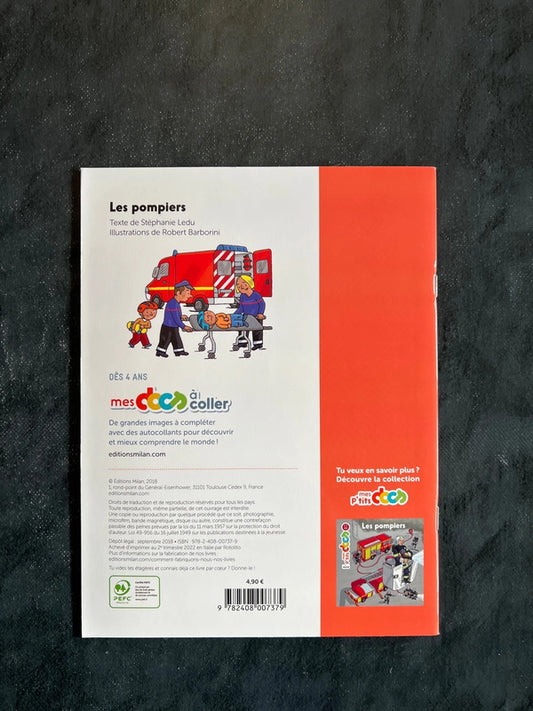 Mes docs à coller - Les pompiers | 3-6 ans