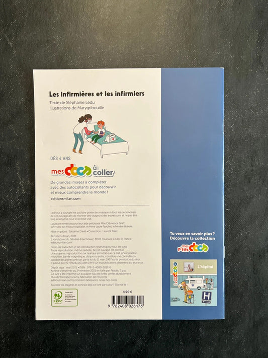 Mes docs à coller - Les infirmières et les infirmiers (3-6 ans)