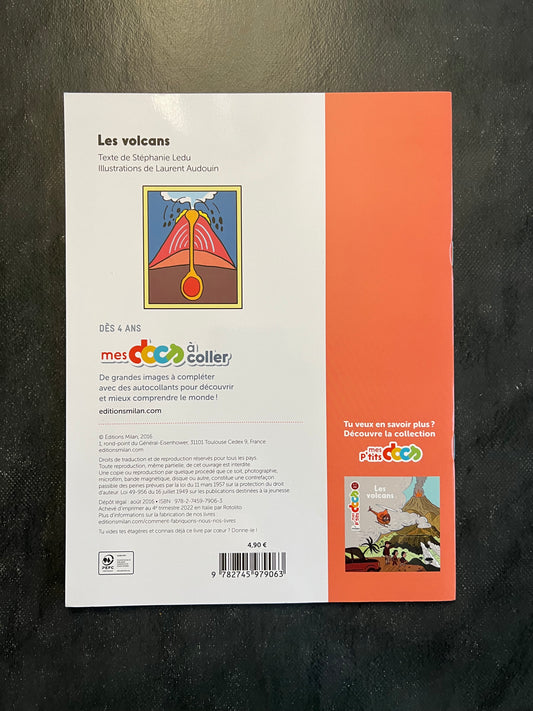 Mes p'tits docs à coller - Les volcans (4-7 ans)