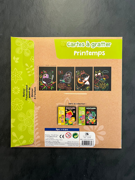 Cartes à gratter - Le printemps | Activité créative 4-7 ans
