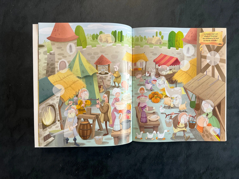 Livre autocollants - châteaux et chevaliers