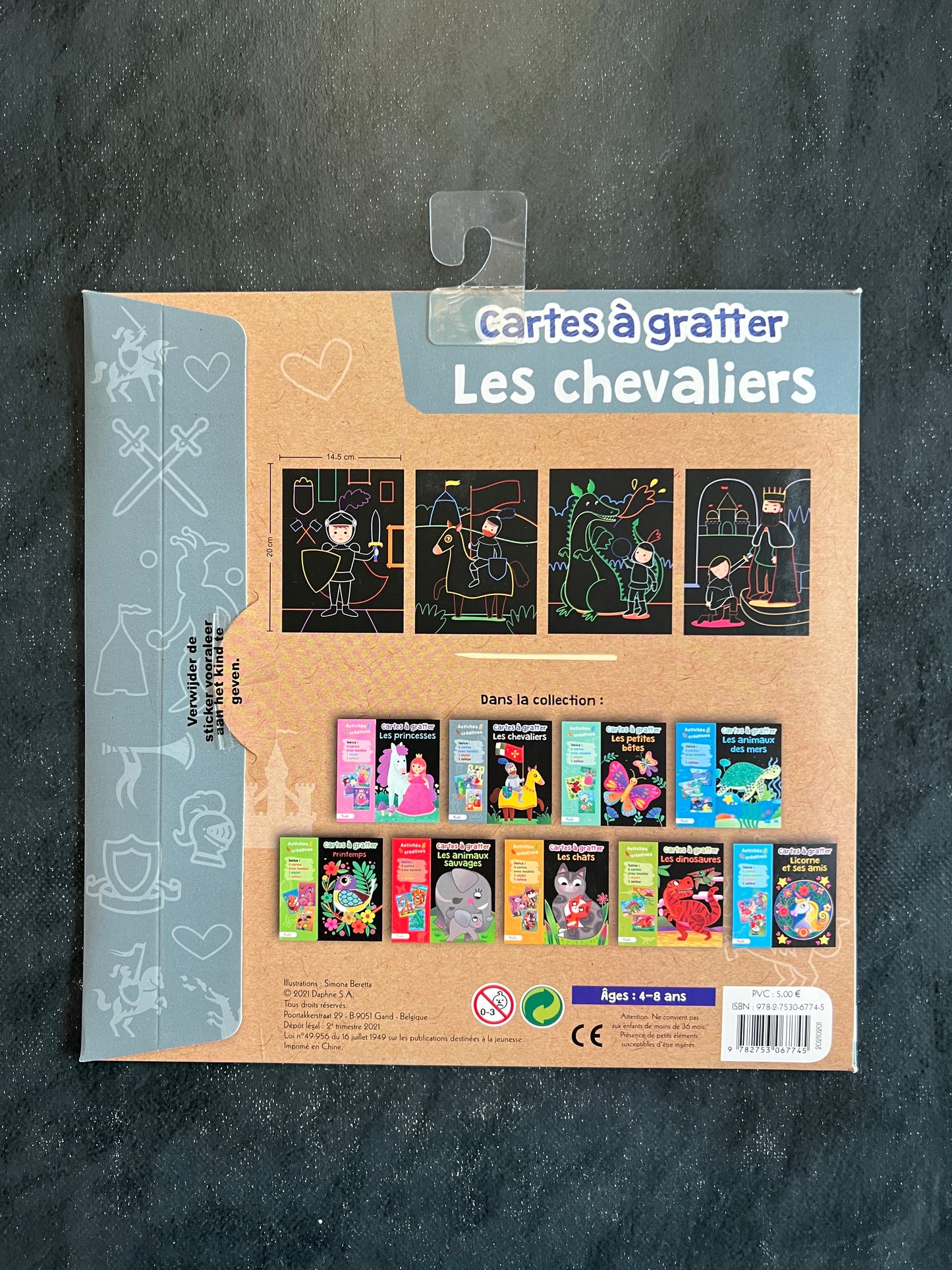 Cartes à gratter - les chevaliers