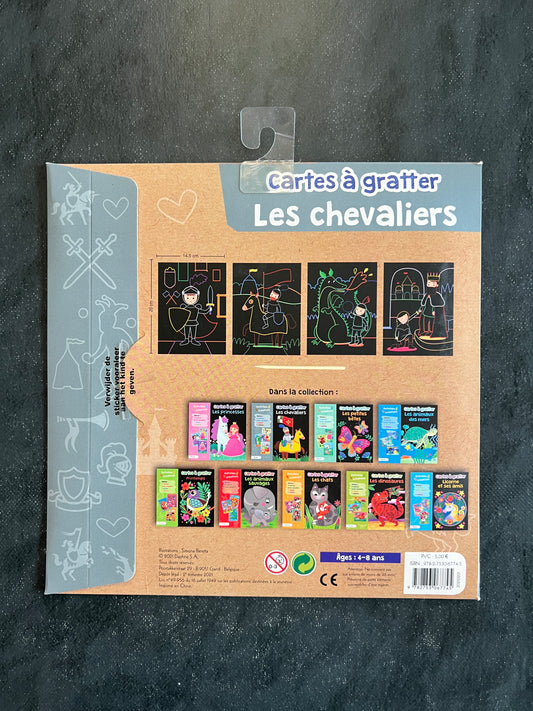 Cartes à gratter - les chevaliers
