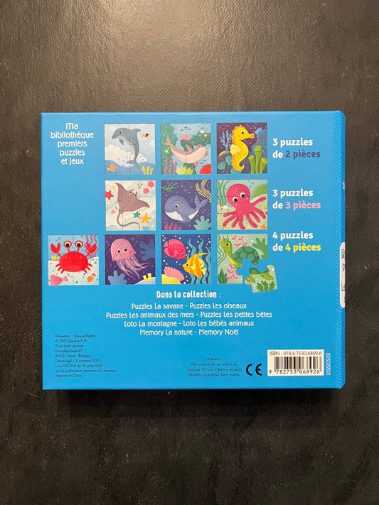 Puzzles progressifs - les animaux des mers