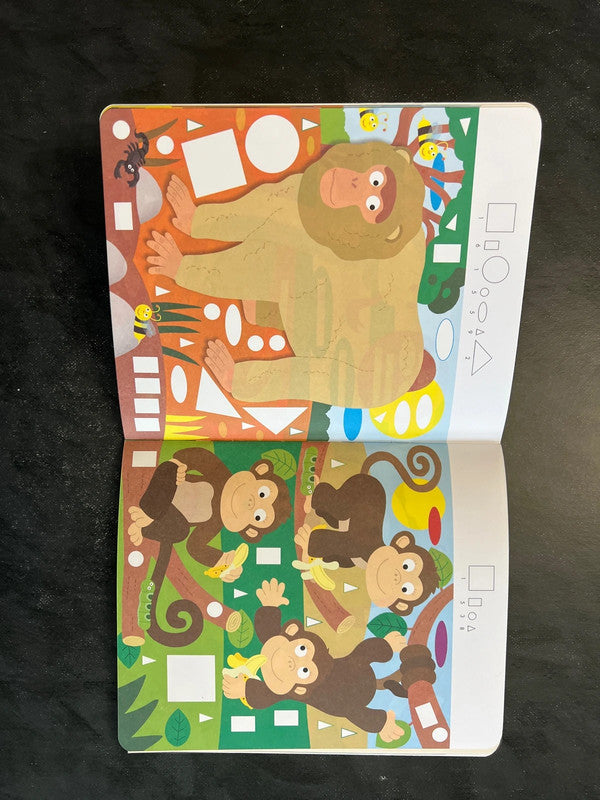 Livre de Gommettes - Les Singes | 4-6 ans | Autocollants réutilisables
