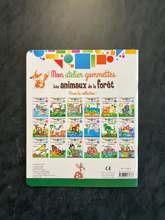 Livre de gommettes - les animaux de la forêt