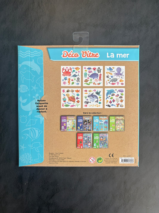 Déco vitre - La mer | Autocollants réutilisables dès 3 ans