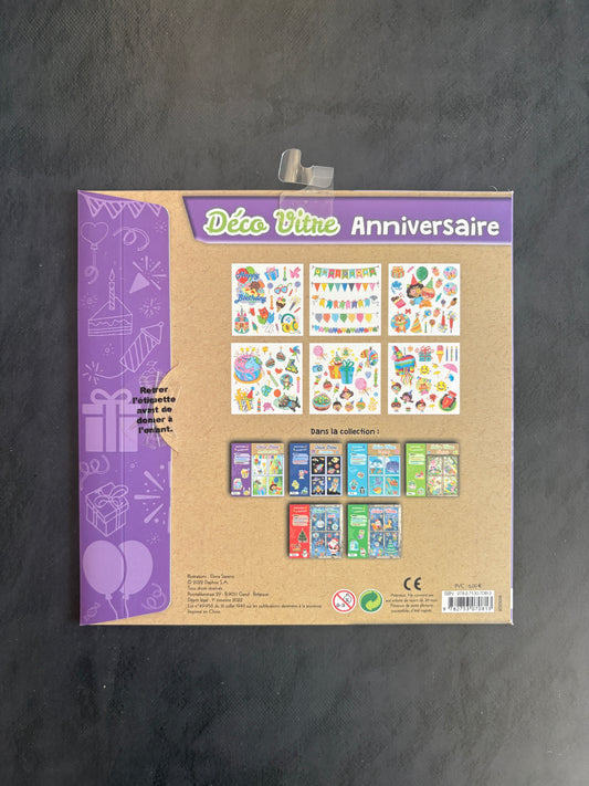 Déco vitre - anniversaire