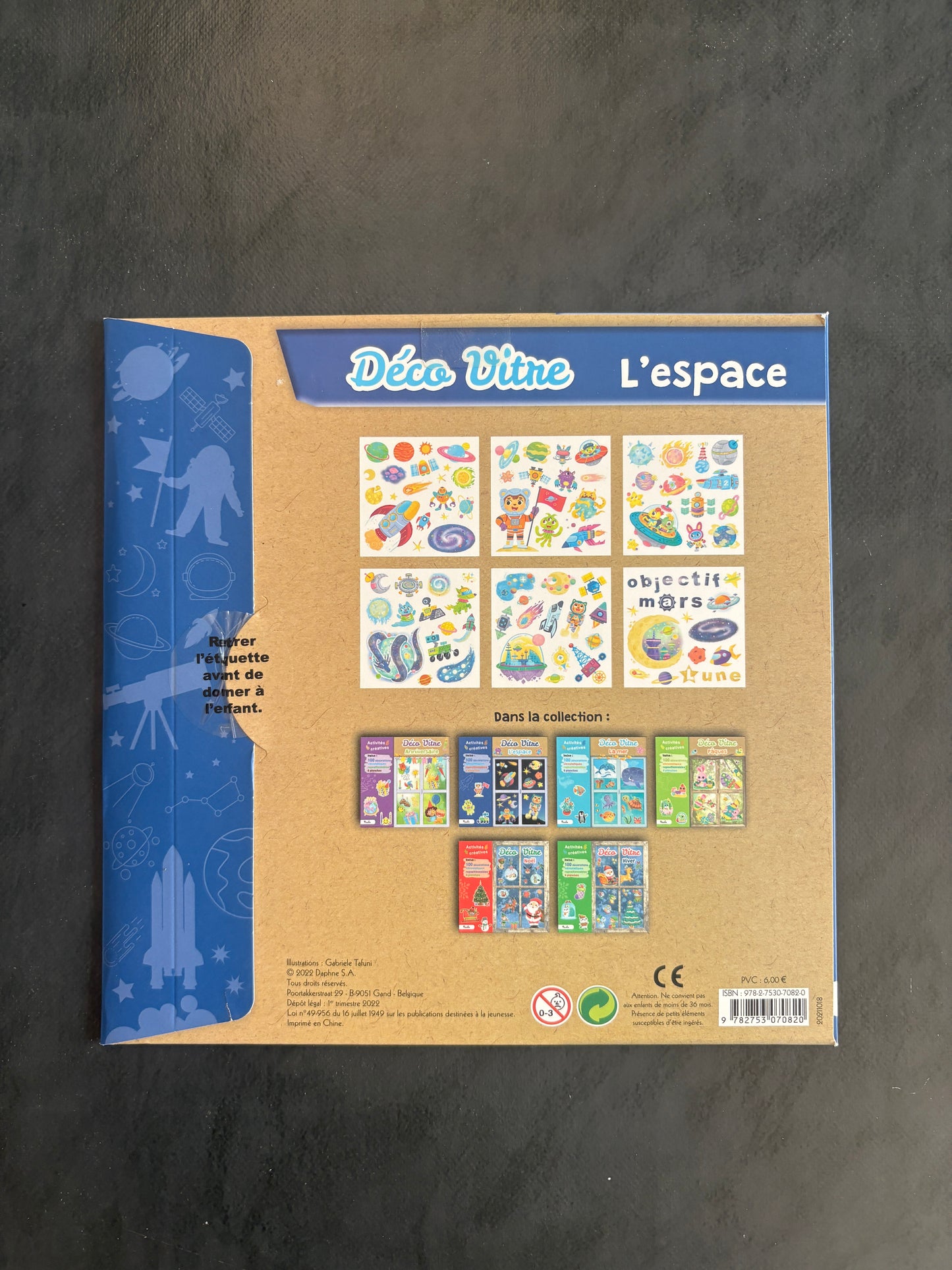 Déco vitre - L'Espace | Autocollants réutilisables dès 3 ans