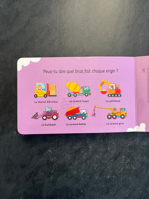 Livre sonore - les engins de chantier