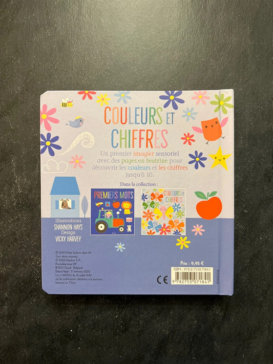 Livre à toucher - couleurs et chiffres