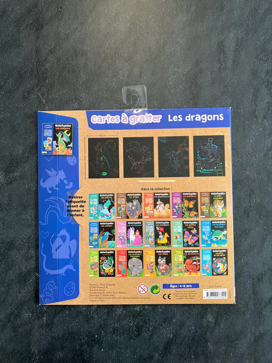 Cartes à gratter - les dragons