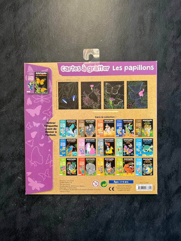 Cartes à gratter - les papillons