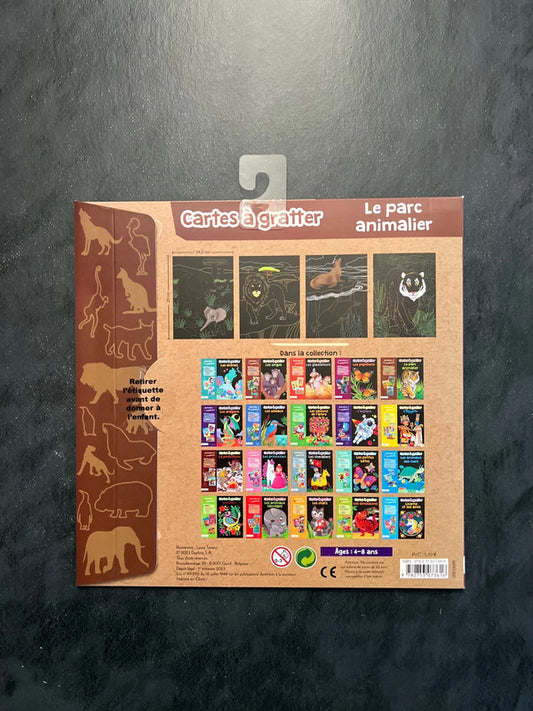 Cartes à gratter - le parc animalier