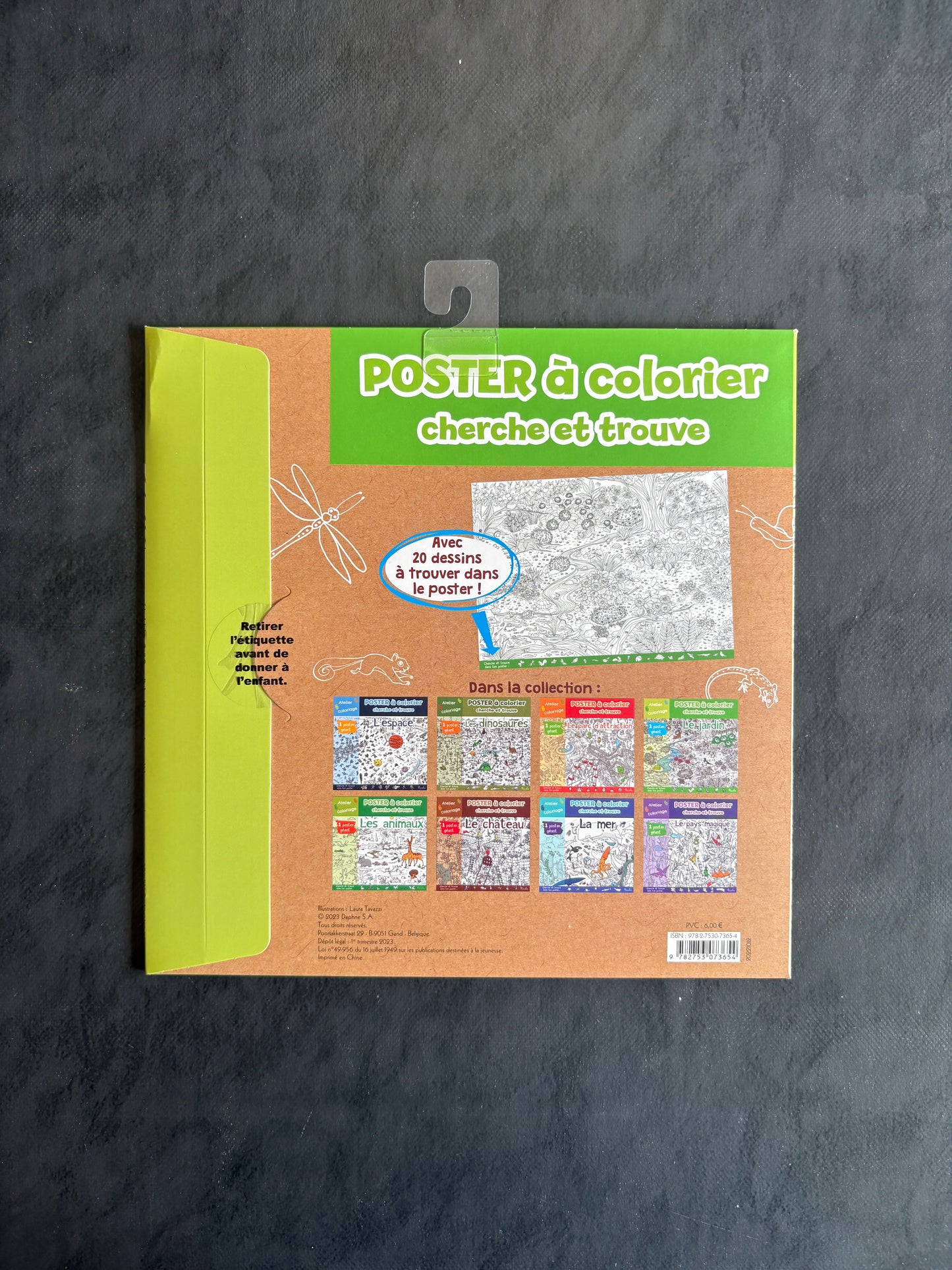 Poster à colorier cherche et trouve - le jardin