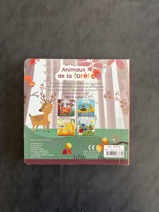 Animaux de la forêt - Livre cartonné tactile pour les tout-petits (0-2 ans)
