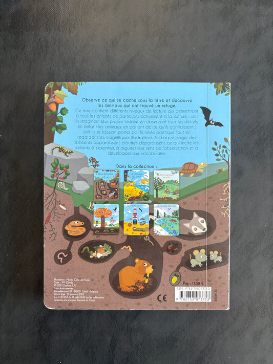 Livre cartonné - sous la terre