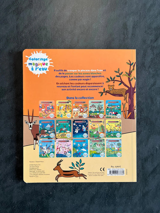 Coloriages magiques à l'eau - Les animaux de la savane | 4-7 ans