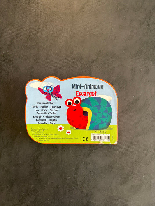 Livre cartonné mini animaux - escargot