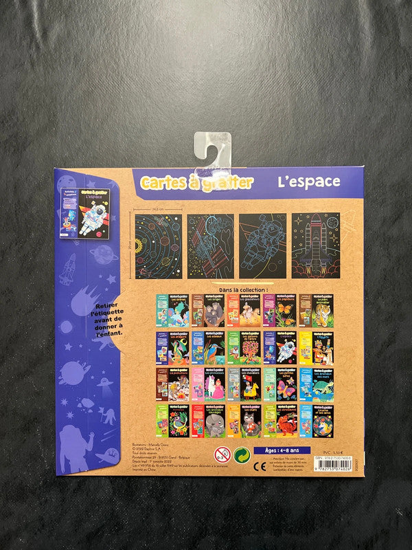 Cartes à gratter - L'espace | Activité créative 5-8 ans