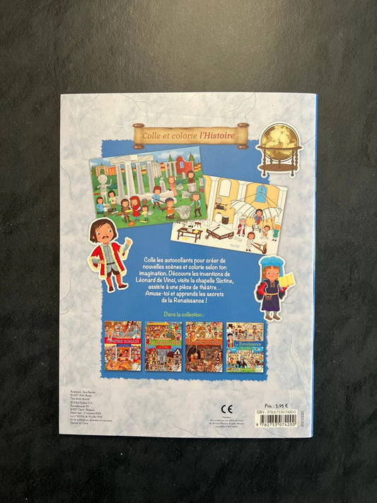 Colle et colorie - La Renaissance | Cahier créatif 7-10 ans