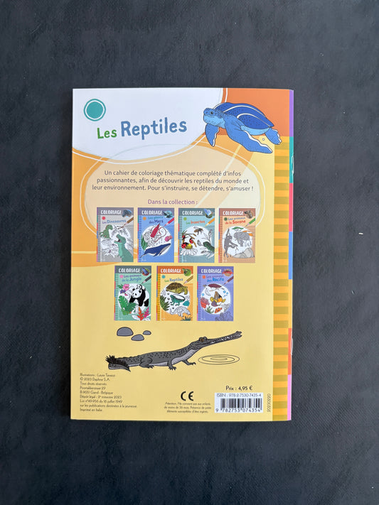 Livre de coloriage - Les reptiles | Dès 4 ans