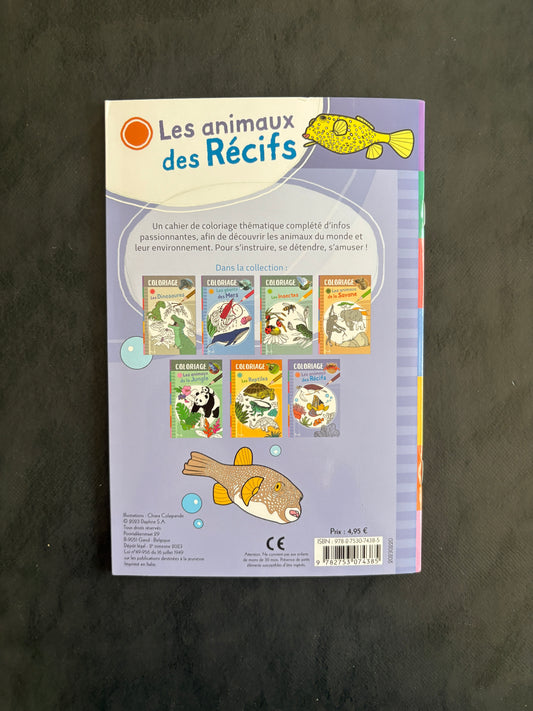 Livre de coloriage - Les animaux de récifs (4-7 ans)