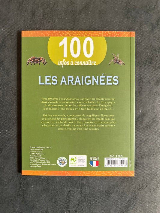 100 infos à connaître - les araignées