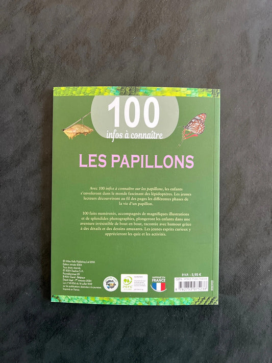 Livre 100 infos à connaître - les papillons