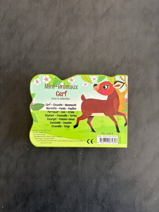 Cerf - Livre cartonné silhouetté Mini-animaux (dès 2 ans)