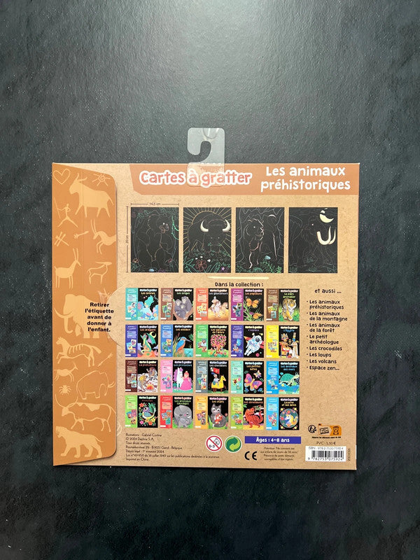 Cartes à gratter - les animaux préhistoriques