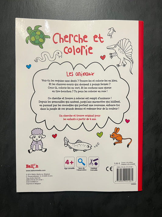 Cherche et colorie - les animaux | 5-7 ans