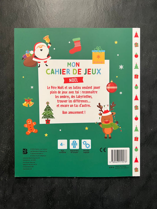 Mon cahier de jeux - Noël | Activités pour enfants 5-8 ans