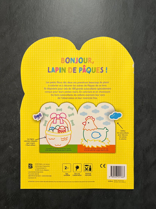 Coller et colorier - bonjour, lapin de Pâques !