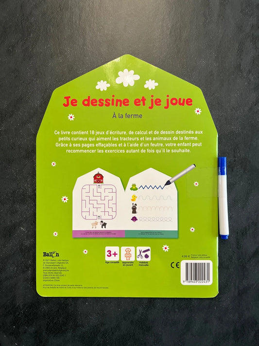 Je dessine et je joue - à la ferme | Activités et dessins dès 3 ans