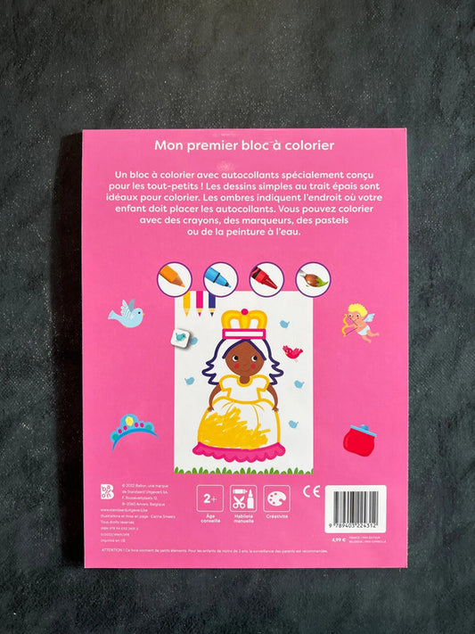 Mon premier bloc à colorier - Les princesses (dès 3 ans)
