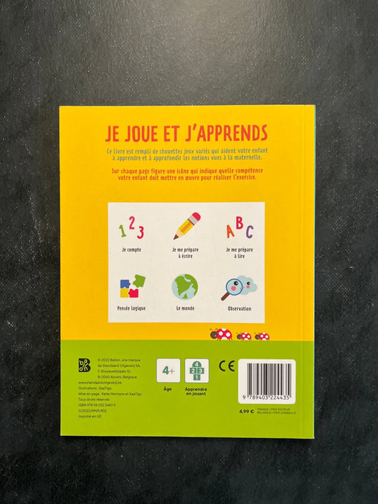 Je joue et j'apprends - Livre-jeu dès 4 ans
