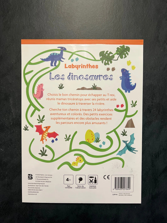 Labyrinthes - Les dinosaures | Jeu et activité 5-7 ans