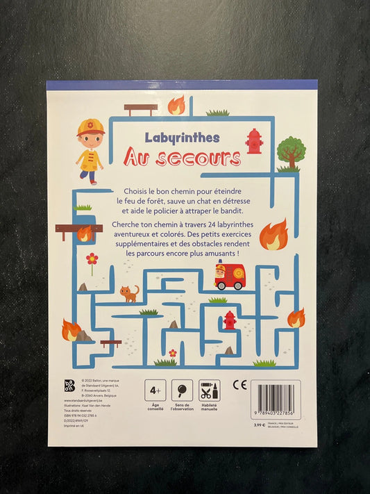 Labyrinthes - Au secours ! Livre-jeu pour enfants 5-8 ans