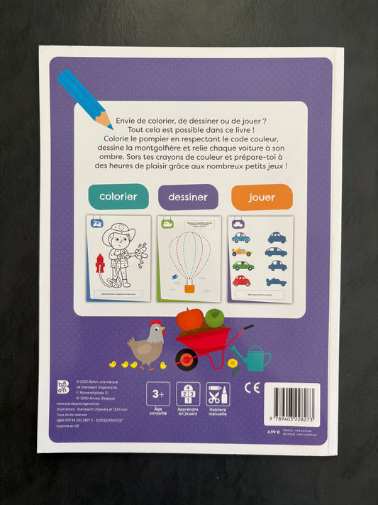 Colorier, dessiner, jouer - Livre d'activités créatives dès 3 ans