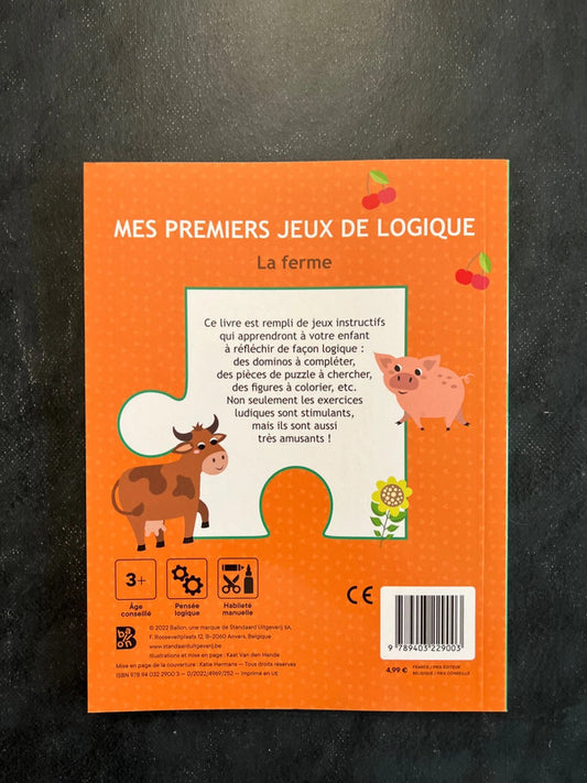 Mes premiers jeux de logique - la ferme | Dès 4 ans